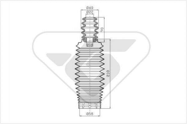 HUTCHINSON Putekļu aizsargkomplekts, Amortizators KP001