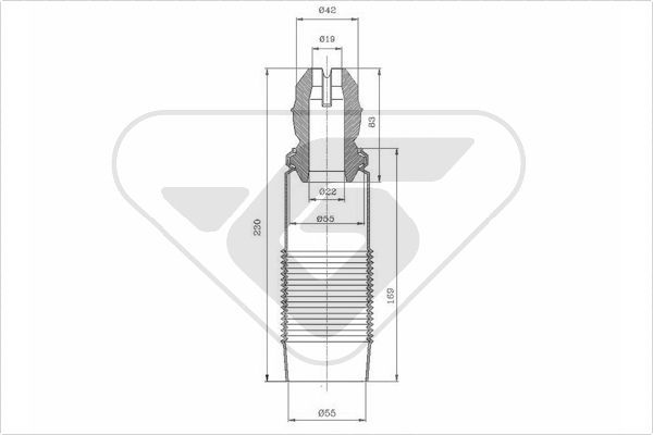 HUTCHINSON Пылезащитный комплект, амортизатор KP051