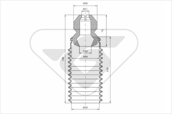 HUTCHINSON Пылезащитный комплект, амортизатор KP058