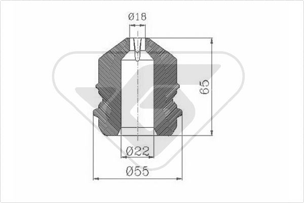 HUTCHINSON Putekļu aizsargkomplekts, Amortizators KP090