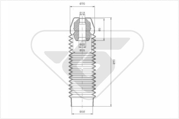 HUTCHINSON Putekļu aizsargkomplekts, Amortizators KP091