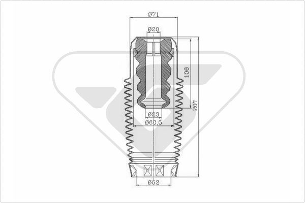 HUTCHINSON Пылезащитный комплект, амортизатор KP110