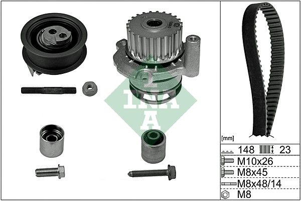 INA Водяной насос + комплект зубчатого ремня 530 0584 31