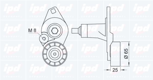 IPD Натяжитель ремня, клиновой зубча 10-0179