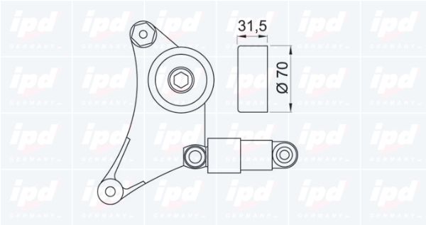 IPD Натяжитель ремня, клиновой зубча 10-0579