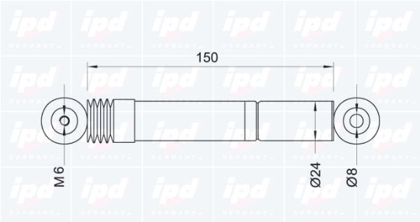 IPD Амортизатор, поликлиновой ремень 11-0018