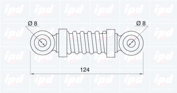 IPD Амортизатор, поликлиновой ремень 13-0172