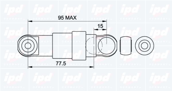 IPD Амортизатор, поликлиновой ремень 13-0470