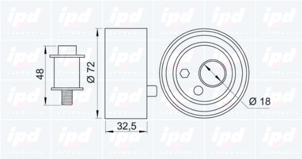 IPD Натяжной ролик, ремень ГРМ 14-0088