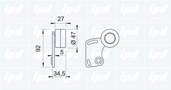 IPD Натяжной ролик, ремень ГРМ 14-0203