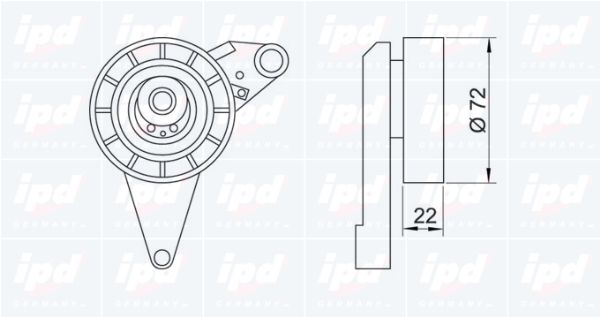 IPD Натяжной ролик, ремень ГРМ 14-0270