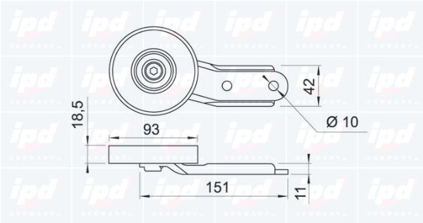 IPD Spriegotājrullītis, Ķīļrievu siksna 14-0301