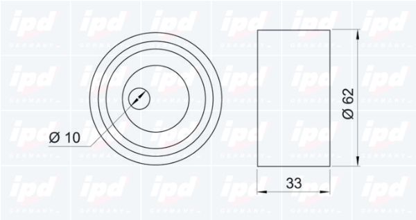 IPD Натяжной ролик, ремень ГРМ 14-0397