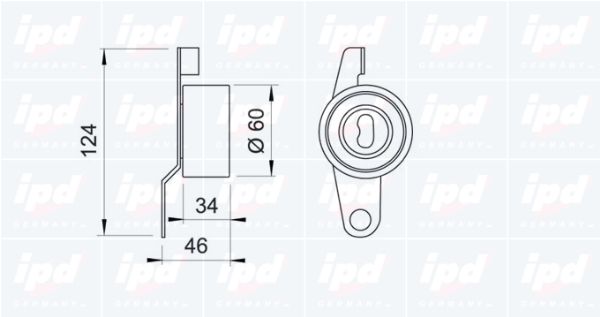 IPD Натяжной ролик, ремень ГРМ 14-0592