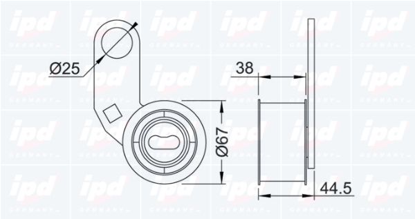 IPD Натяжной ролик, ремень ГРМ 14-0593