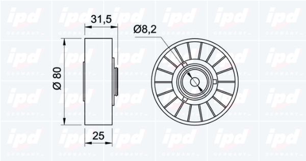 IPD Spriegotājrullītis, Ķīļrievu siksna 14-0688