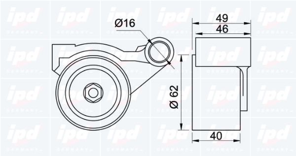 IPD Натяжной ролик, ремень ГРМ 14-0761