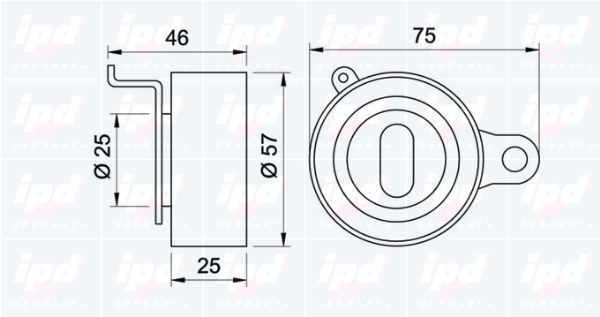 IPD Натяжной ролик, ремень ГРМ 14-0800