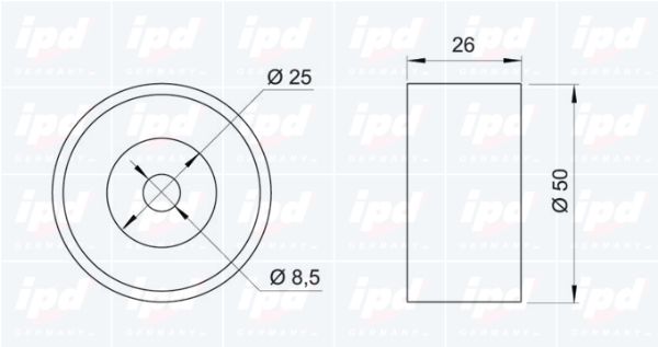 IPD Паразитный / ведущий ролик, поликлиновой ремень 14-0956