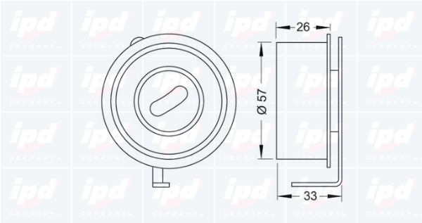 IPD Натяжной ролик, ремень ГРМ 14-0964