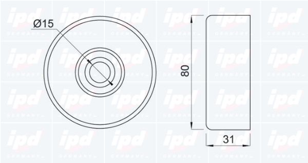 IPD Spriegotājrullītis, Ķīļrievu siksna 14-0996