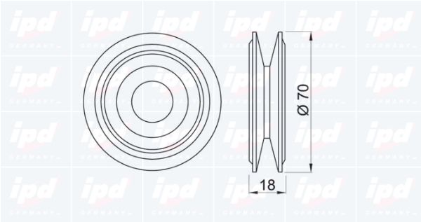 IPD Паразитный / Ведущий ролик, клиновой ремень 15-0033