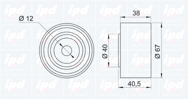 IPD Паразитный / Ведущий ролик, зубчатый ремень 15-0254