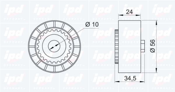 IPD Spriegotājrullītis, Ķīļrievu siksna 15-0340