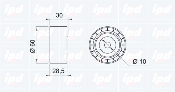 IPD Паразитный / Ведущий ролик, зубчатый ремень 15-0789