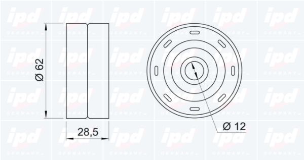 IPD Паразитный / Ведущий ролик, зубчатый ремень 15-0804