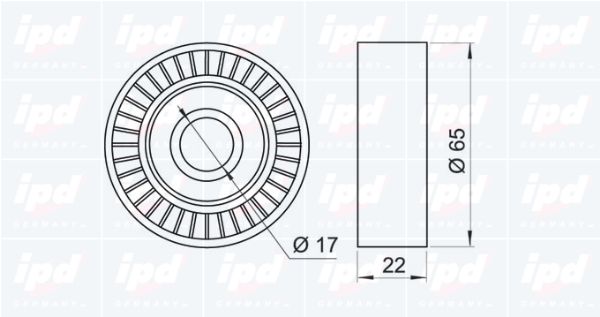 IPD Паразитный / ведущий ролик, поликлиновой ремень 15-1034