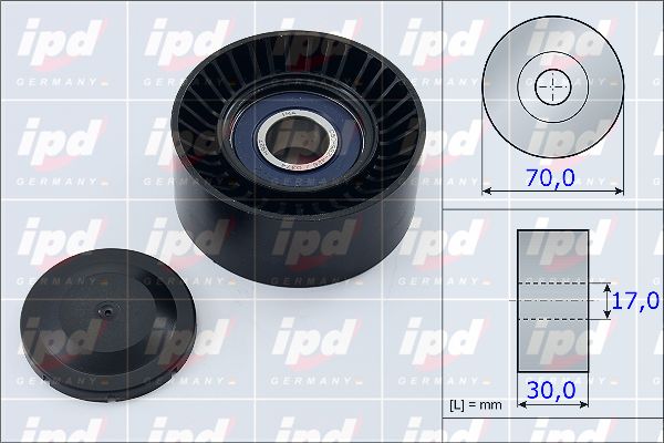 IPD Натяжной ролик, поликлиновой ремень 15-3888