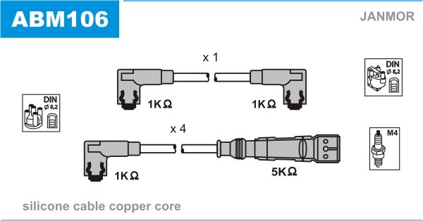 JANMOR Augstsprieguma vadu komplekts ABM106