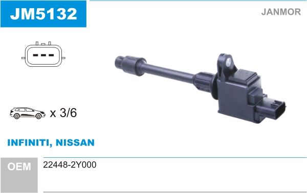 JANMOR Катушка зажигания JM5132
