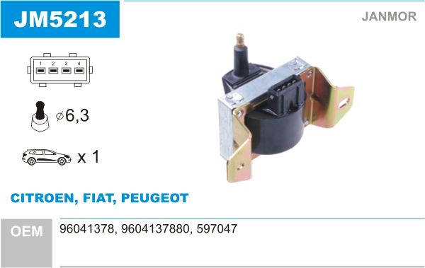 JANMOR Катушка зажигания JM5213