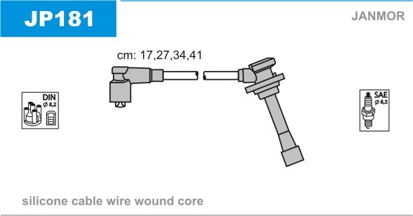 JANMOR Комплект проводов зажигания JP181
