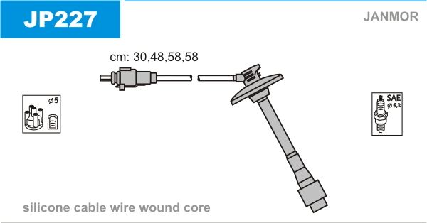 JANMOR Комплект проводов зажигания JP227