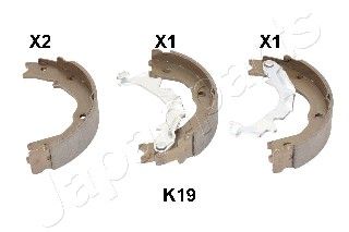 JAPANPARTS Комплект тормозных колодок, стояночная тормозная с GF-K19AF