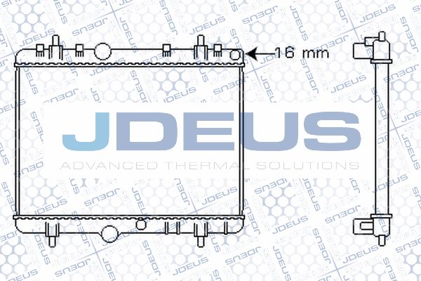 JDEUS Радиатор, охлаждение двигателя 021M49