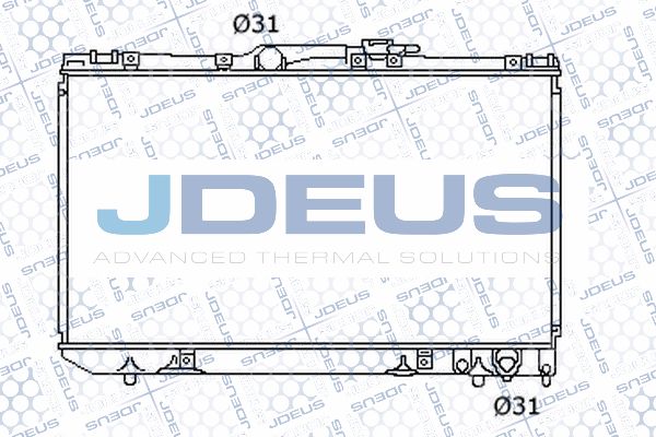 JDEUS Радиатор, охлаждение двигателя 028N25