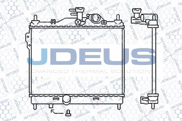 JDEUS Радиатор, охлаждение двигателя 054M20