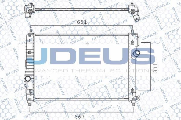 JDEUS Радиатор, охлаждение двигателя 056M13