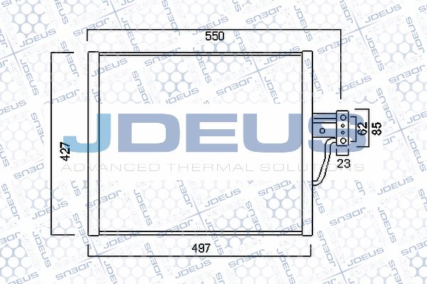 JDEUS Конденсатор, кондиционер 705M07