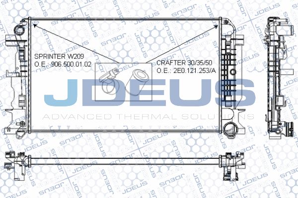 JDEUS Radiators, Motora dzesēšanas sistēma RA0170800