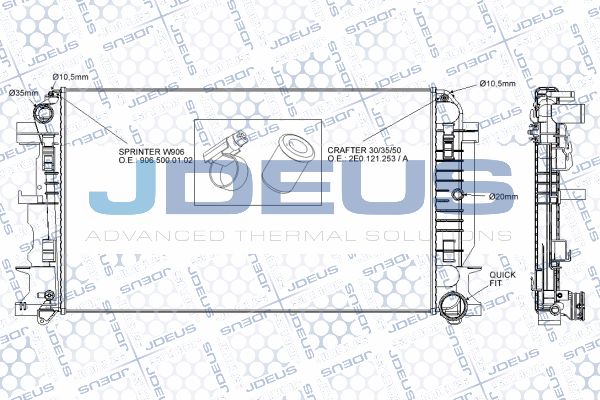 JDEUS Radiators, Motora dzesēšanas sistēma RA0170830