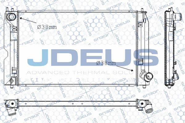 JDEUS Радиатор, охлаждение двигателя RA0280150