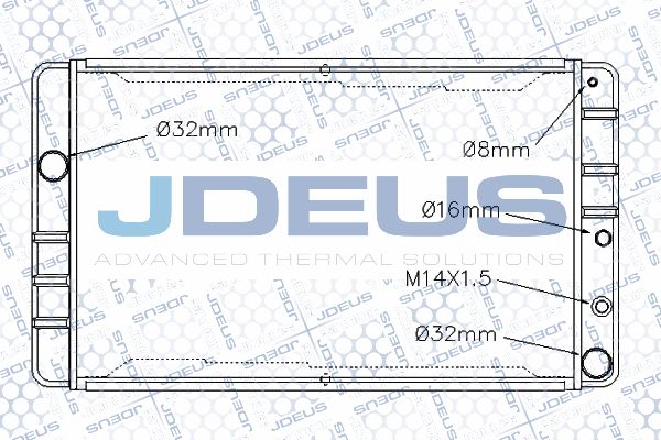 JDEUS Радиатор, охлаждение двигателя RA0310410