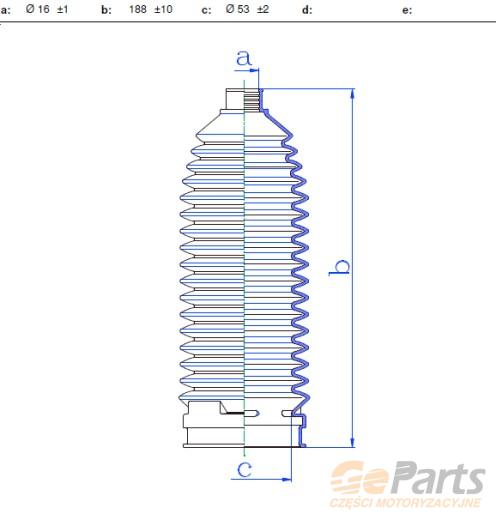 JPN Putekļusargu komplekts, Stūres iekārta 60K1031-JPN