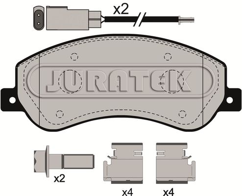 JURATEK Комплект тормозных колодок, дисковый тормоз JCP112