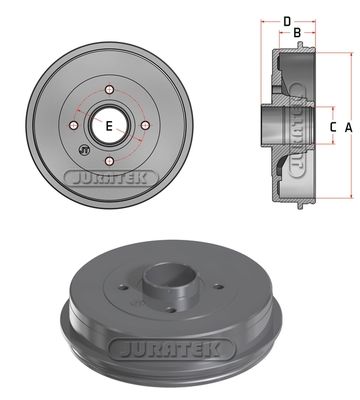 JURATEK Тормозной барабан JDR067